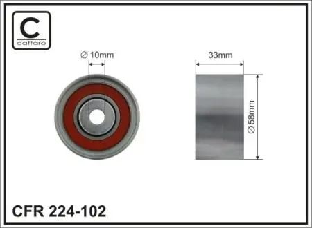 Ролик промежуточный ремень ГРМ Mazda 3/5/6/MPV II 2.0DI 58x10x33 CAFFARO 224102