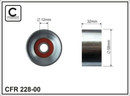 Ролик проміжний ремня ГРМ Lexus IS I 2.0 04.99-10.05 58x12x32 CAFFARO 22800