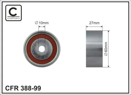 Ролик проміжний ремня ГРМ Audi A3/A4, VW Golf V/Touran 2.0 07.02-11.08 60x10x27 CAFFARO 38899