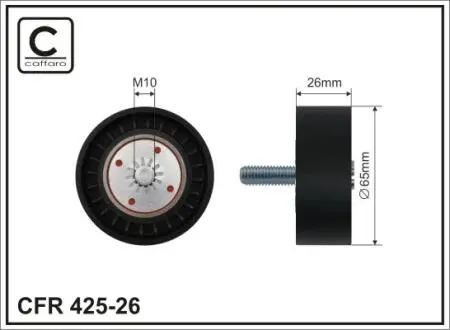Ролик промежуточный ремень ГРМ Chevrolet Captiva/Cruze/Epica/Lacetti/Nubira, Opel Antara 2.0D 01.05- 65x10x26 CAFFARO 42526