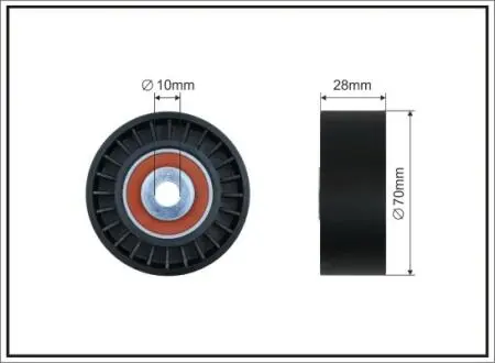 Rolka 70X10X28 plastik podw. іoї CAFFARO 45960