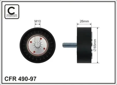 Ролик рем.полик.Captiva,Cruze,Epica,Lacetti 2.0 65*26 CAFFARO 490-97