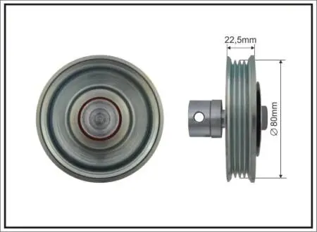 Ролик натяжного механізму поліклинового ремня Nissan Almera I/Primera/Serena/Sunny III/Vanette Cargo 1.4/1.6 06.90-07.02 80x12x15,4 CAFFARO 500002