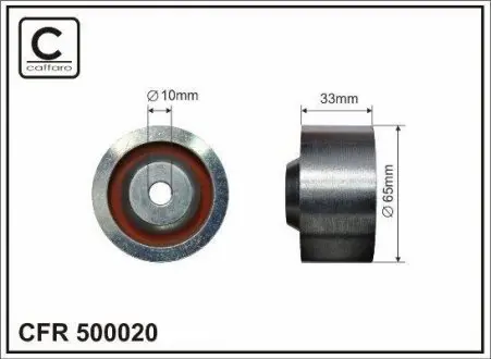Ролик проміжний ремня ГРМ Mitsubishi Pajero Pinin 2.0 10.00-06.077 65x10x33 CAFFARO 500020