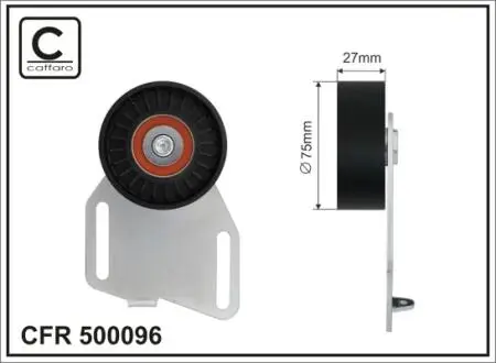 Натяжной механизм поликлинового ремня Renault Espace III/Laguna I/Safrane I 3.0 12.92-03.01 75x6x27 CAFFARO 500096