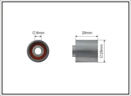 Ролик проміжний ремня ГРМ Audi A1/A3/A4/A6/TT, Seat Altea/XL/Exeo/ST/Leon/Toledo III, Skoda Octavia II, VW Eos/Golf Plus/V/VI/Jetta III/Passat 2.0 07.02- 29x8x29 CAFFARO 500117