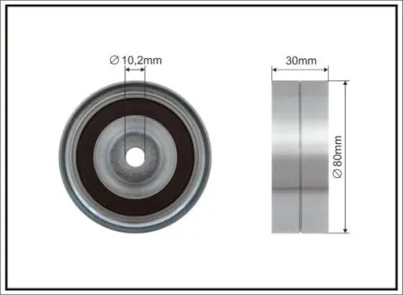 Ролик проміжний ремня ГРМ Audi A1/A3/A4/Allroad/A5/A6/Q3/Q5/TT, Seat Alhambra/Altea/XL/Exeo/ST/Ibiza IV/ST/Leon/Toledo IV 1.2D/1.6D/2.0D 05.03- 80x10x30 CAFFARO 500126
