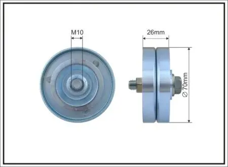 Ролик натяжний 60x10x26 metal CAFFARO 500131