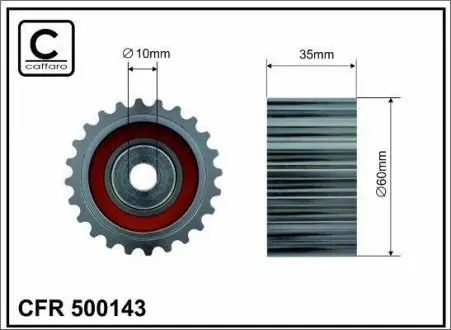 Ролик промежуточный ремень ГРМ Subaru Forester/Impreza/Legacy I/II/III/IV/V/Outback 1.5-2.5 01.89- 60x10x35 CAFFARO 500143