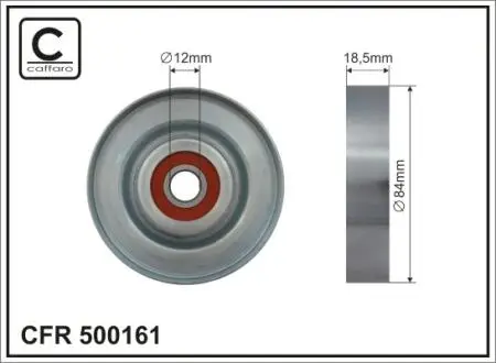 Ролик натяжного механізму поліклинового ремня Nissan Almera I/Micra C+C III/III/Note 1.0-1.6 09.95- 84x12x18,5 CAFFARO 500161