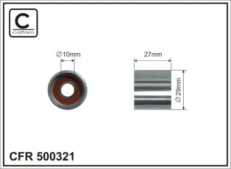 Ролик натяжного механизма ремня ГРМ Seat Ibiza III, VW Golf V/Passat/Polo/Touran 1.8/2.0 10.03-11.10 29x10x27 CAFFARO 500321