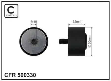 Ролик проміжний поліклинового ремня BMW 5 F10/F11/7 F01/F02/F03/F04/X3 F25 2.5/3.0 06.09-06.15 55x10x32 CAFFARO 500330