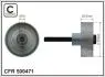 Ролик промежуточный поликлинового ремня. Buick Enclave/La Crosse, Cadillac BLS/CTS/Sport/SRX/STS, Chevrolet Camaro/Captiva/Equinox, Opel Antara/Insignia A, Saab 9-3 2.8-3.6ALK 01.04- 70x10x25,5 CAFFARO 500471 (фото 1)