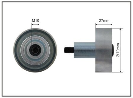 Паразитний ролик поликлинового ременя CAFFARO 500479