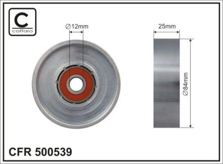 РОЛИК НАТЯЖНЫЙ 84x12x25 metal CAFFARO 500539