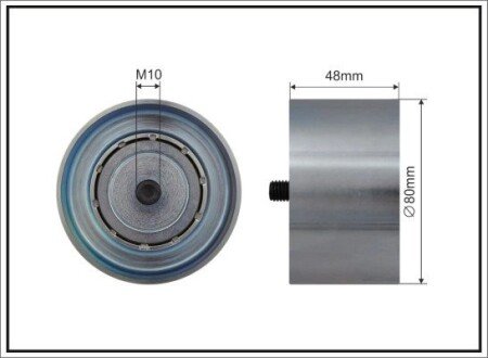 Ролик натяжного механізму поліклинового ремня Mercedes 80x10x48 CAFFARO 500616