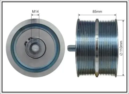 Шків генератора Scania P/G/R/T DC13.05-DC13.147 04.04- 115,6x14x85 CAFFARO 500620