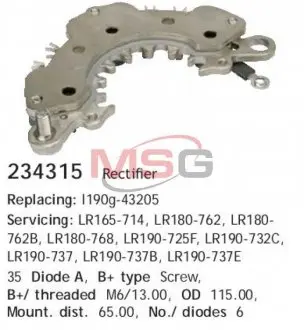 Диодный мост генератора CARGO 234315