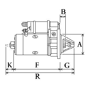 Стартер MB 609 (24V/4KW) (30°) = 110524 CARGO F 032 110 524