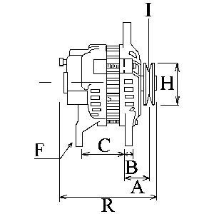 Генератор Opel Vectra B 1.6-2.0i 95-03 (14V/100A) = 111426 CARGO F 032 111 426 (фото 1)