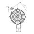 FORD Генератор C-MAX II 1.6 10-, FOCUS III 1.6 10-, MONDEO IV 1.6 10- CARGO F032116842 (фото 3)
