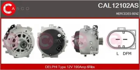 Генератор CASCO CAL12102AS