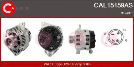 Генератор CASCO CAL15159AS