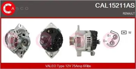 Генератор CASCO CAL15211AS