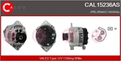 Генератор CASCO CAL15236AS