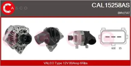 Генератор CASCO CAL15258AS