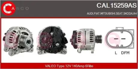 Генератор CASCO CAL15259AS