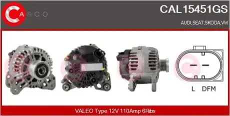 Генератор CASCO CAL15451GS