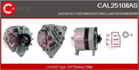Генератор CASCO CAL25108AS