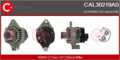 Генератор 12V 120A CASCO CAL30219AS