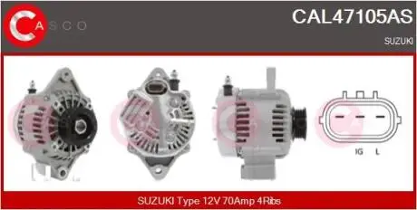 Генератор CASCO CAL47105AS