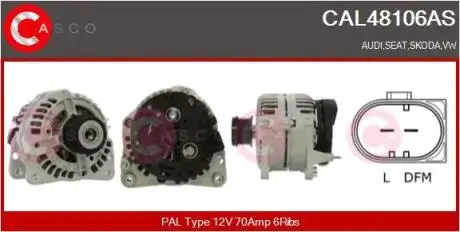 Генератор CASCO CAL48106AS