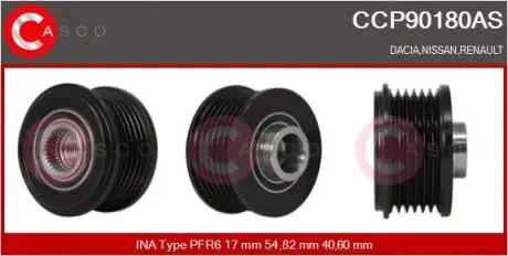 Шкив CASCO CCP90180AS