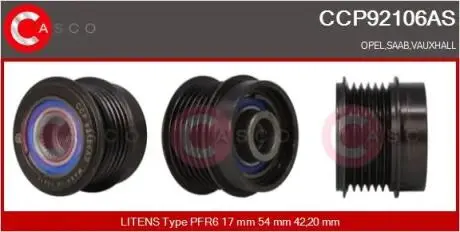 Шків CASCO CCP92106AS