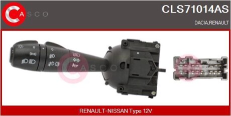 Переключатель поворотов Renault Duster/Dokker 10- CASCO CLS71014AS