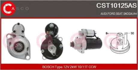 Стартер CASCO CST10125AS