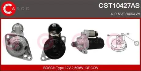 Стартер 12V 2.2KW CASCO CST10427AS