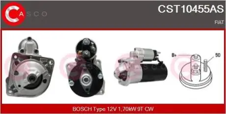 Стартер 12V 1.7KW CASCO CST10455AS