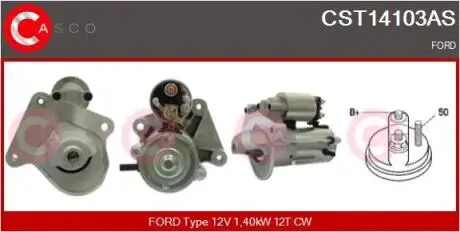 Стартер 12V 1.4KW CASCO CST14103AS
