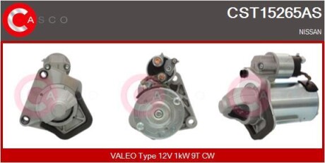 Стартер 12V 1.0KW CASCO CST15265AS