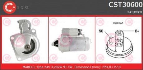 Стартер 12V 3.2KW CASCO CST30600AS (фото 1)