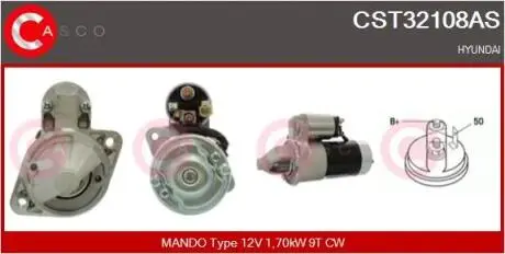 Стартер 12V 1.7KW CASCO CST32108AS