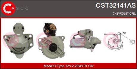 Стартер 12V 2.2KW CASCO CST32141AS