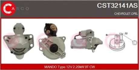Стартер 12V 2.2KW CASCO CST32141AS