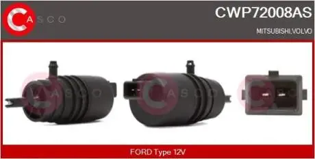 Насос склоомивача передній CASCO CWP72008AS