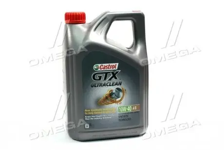 Масло ДВС 10W-40 GTX ULTRACLEAN API SN, ACEA A3/B4, RN 0700/RN 0710, 4л, п/синт. CASTROL 15DE18